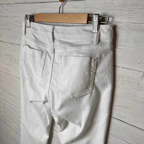 J Jill Jeans Womens Size 6 White Authentic Fit Slim Ankle Denim Cotton Stretch - Picture 13 of 16